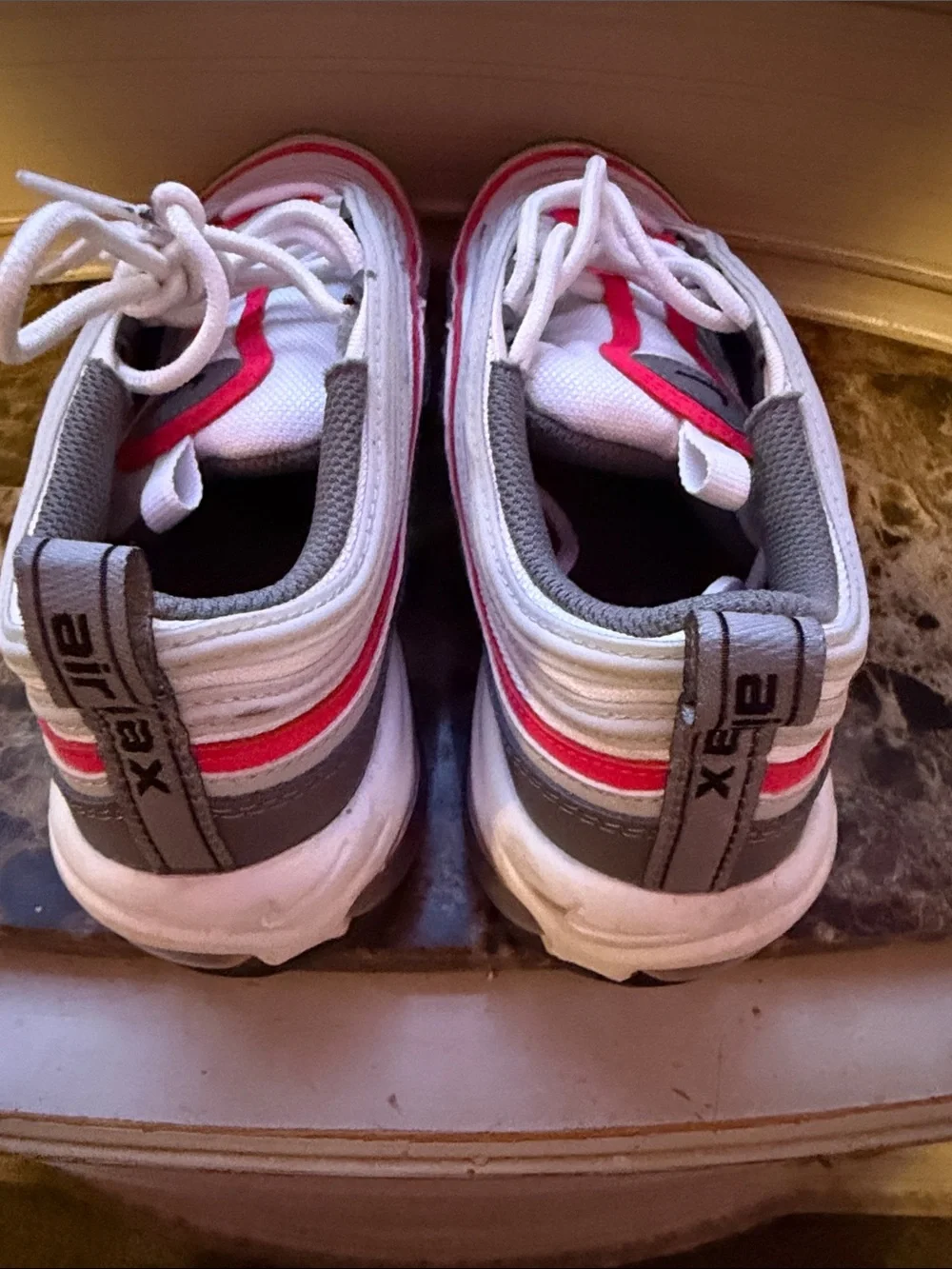 Nike Kids White, Gray, and Pink Wave Sneakers